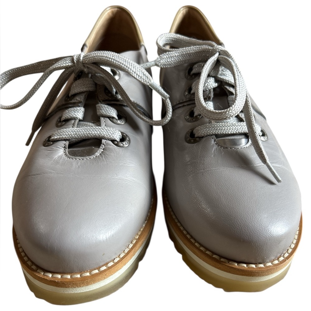 Dromedaris Leather‎ Lace-Up Shoes Gray Size 38 US Size 7.5 EUC Made in Portugal